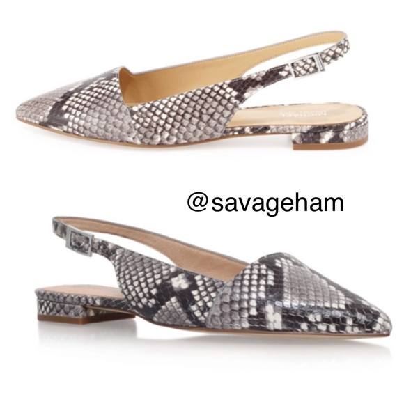 MK Claudia Python-Embossed Slingback Flats - Picture 7 of 8